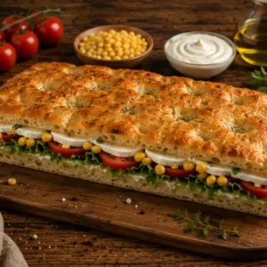 Focaccia Sandwich Vegetariană