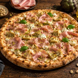 Pizza Mortadella e Pistachio